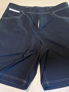 adidas Black Climalite Shorts with White Stitching size 34